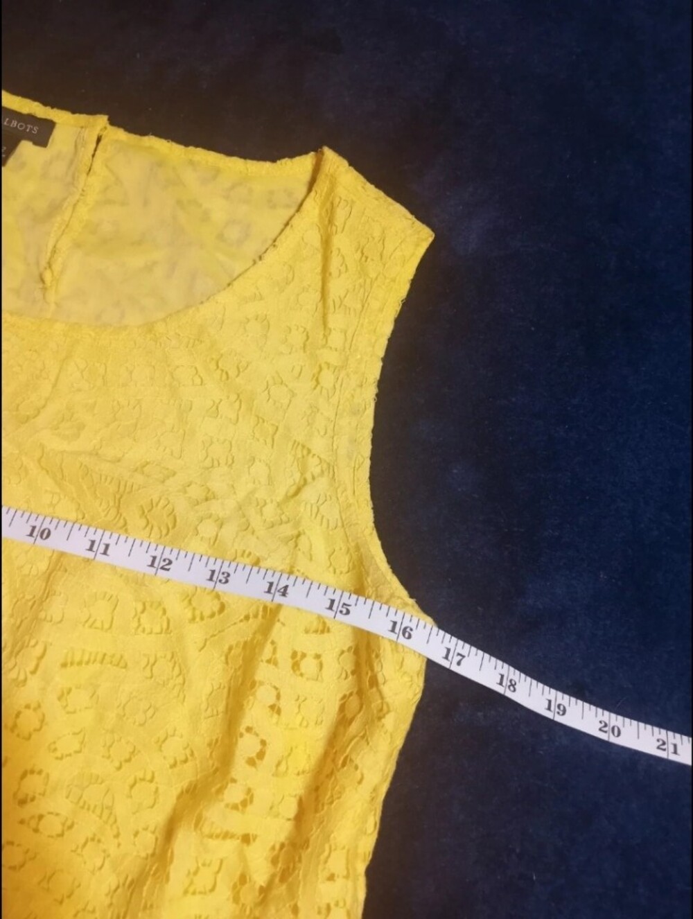 Talbots Yellow Lace Sleeveless Chemise